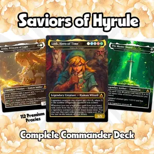 Saviors of Hyrule – Zelda Themed Commander | 100 Card EDH Proxy MTG Saviors of Hyrule – Zelda Themed Commander | 100 Card EDH Proxy MTG