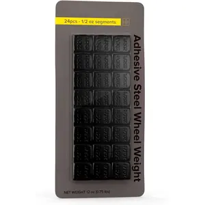 - 0.5oz 1/2oz - Black Adhesive Stick On Wheel Weights, Easy Peel, Zinc Plated Steel Balancing Weights for  Bikes ATV UTV, 0.75 lb box (12oz), Contains 24 count