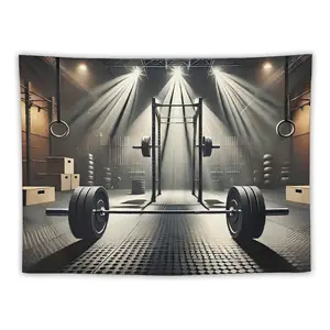 Home Gym Tapestries With Fitness Equipment Design Perfect For Workout Space And Health Challenge Events