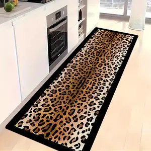 Leopard Print Machine-Washable Non-Slip Rugs for Kitchen, Living Room & More, Ideal Birthday Gift, Kitchen Runner Rug