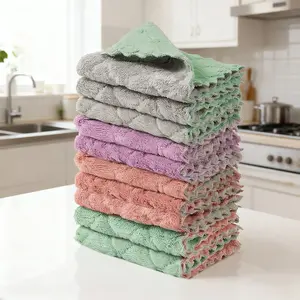 10/24 Pack Multi-Purpose Dish Towels, Soft Cleaning Towel, Absorbent Durable Easy Clean, Effective Stain Removal, Perfect for Kitchen Bathroom Car Washing