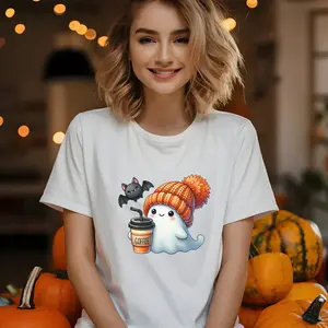 Ghost Wearing Beanie, Stocking Cap, Ghost with the Most, Retro Ghost Shirt, Hippie Halloween Shirt, Halloween Costume, Halloween Party