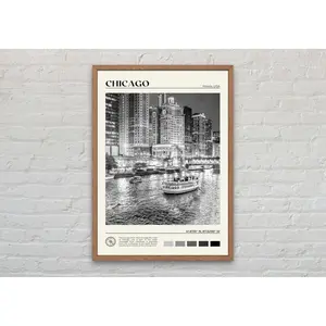 Black and White, Chicago Print, Chicago Wall Art, Chicago Poster