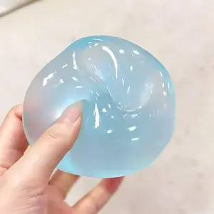 1 Pcs Plastic Soft Coconut Oil Handmade Stress Relief Squeeze Ball, 2.36in Round Toy for Relaxation, Ideal Gift Idea