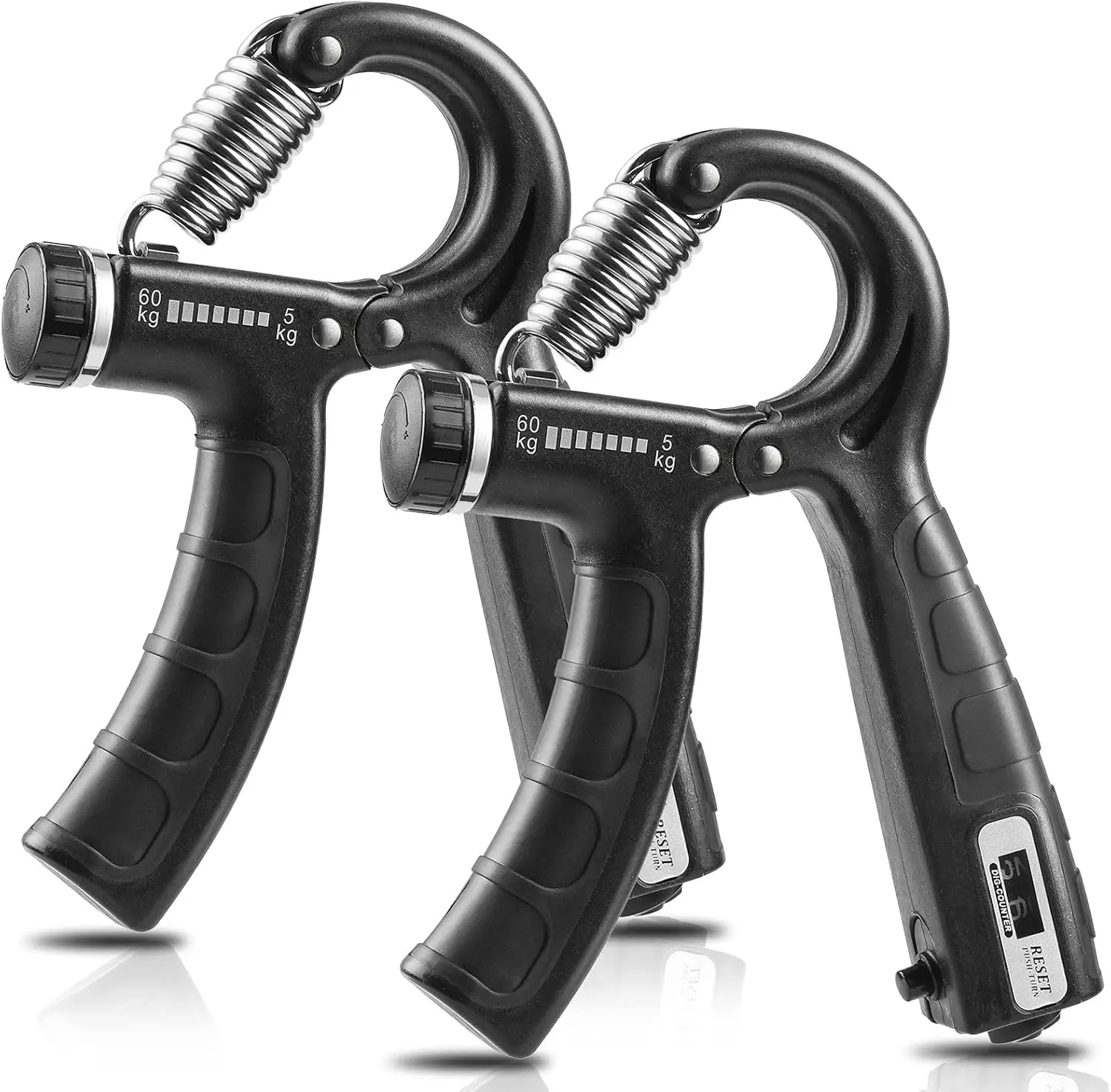 2 Pack Grip Strength Trainer with Counter, Hand Grip Strengthener, Adjustable Resistance 11-132Lbs (5-60kg), Forearm Strengthener,Hand Squeezer , Hand Grip Strengthener for Muscle Building and Injury Recovery boyfriend gift