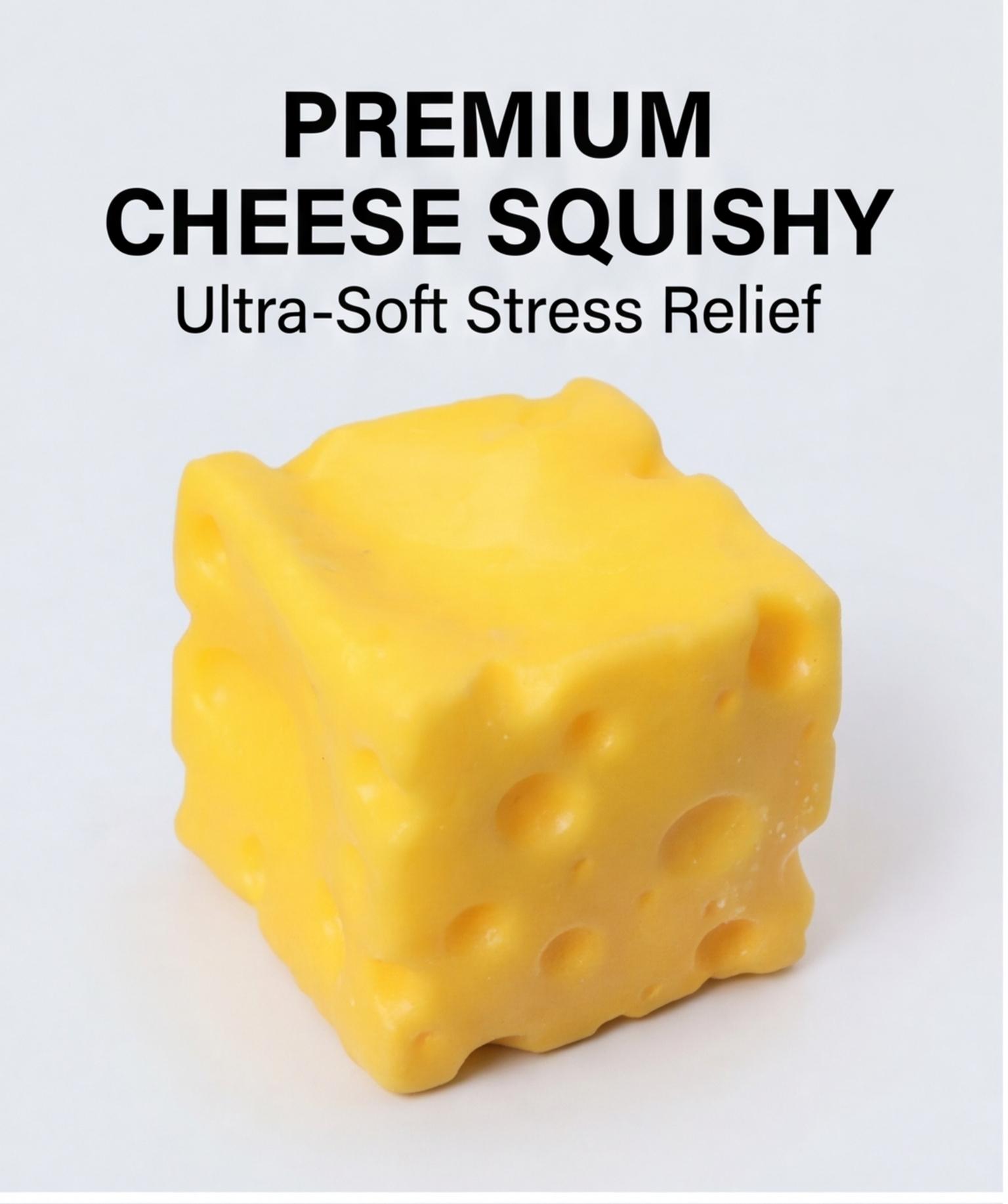 Super Cheesy - Squeeze This Big, Fun, Squishy, Slow Rising, Extra Soft Giant Block of Cheese for Stress Relief - Original Sensory / Fidget Novelty Toy and Gift for Kids and Adults