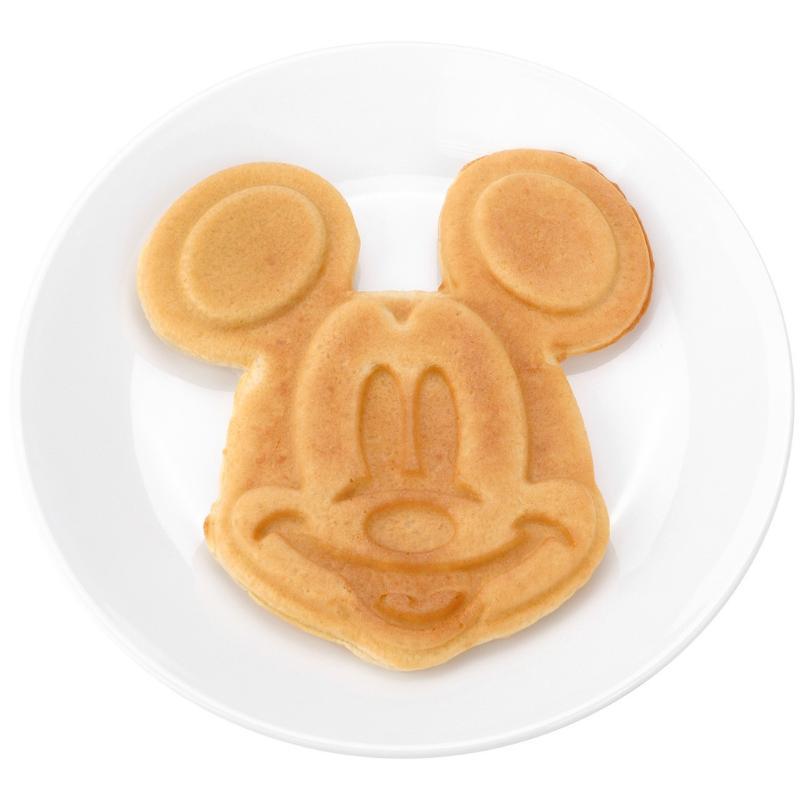 Mickey Mouse Waffle Maker by Select Brands, Easy Bake Nonstick Coated Waffle Iron, 7" Mickey Shaped Breakfast or Dessert Waffle in Minutes - Red, 800W