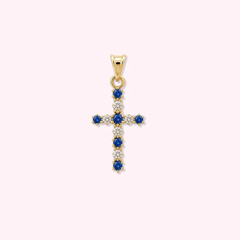 10K Solid Gold Cross Pendant