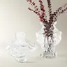 Z Gallerie Mari Large Smooth Glass Flower Arrangement Vases Set - Minimalist, Geometric, Handmade, Sculptural, Soft-Cloth Wipe Clean, Lightplay Texture, Water-Ripple Look, Artistic Home Decor for Plants & Flowers