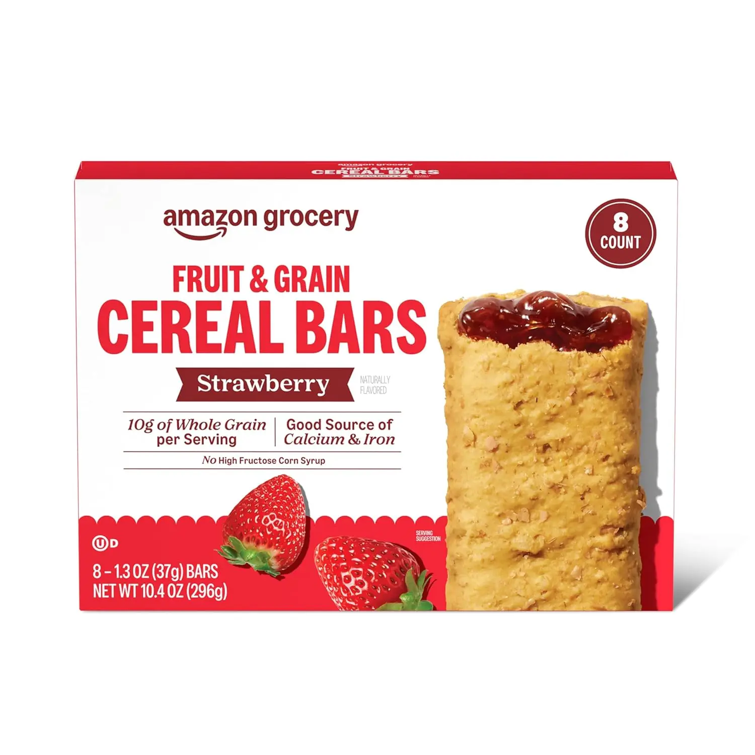 Fruit & Grain Cereal Bars, Strawberry, 10.4 Oz, 8 Ct