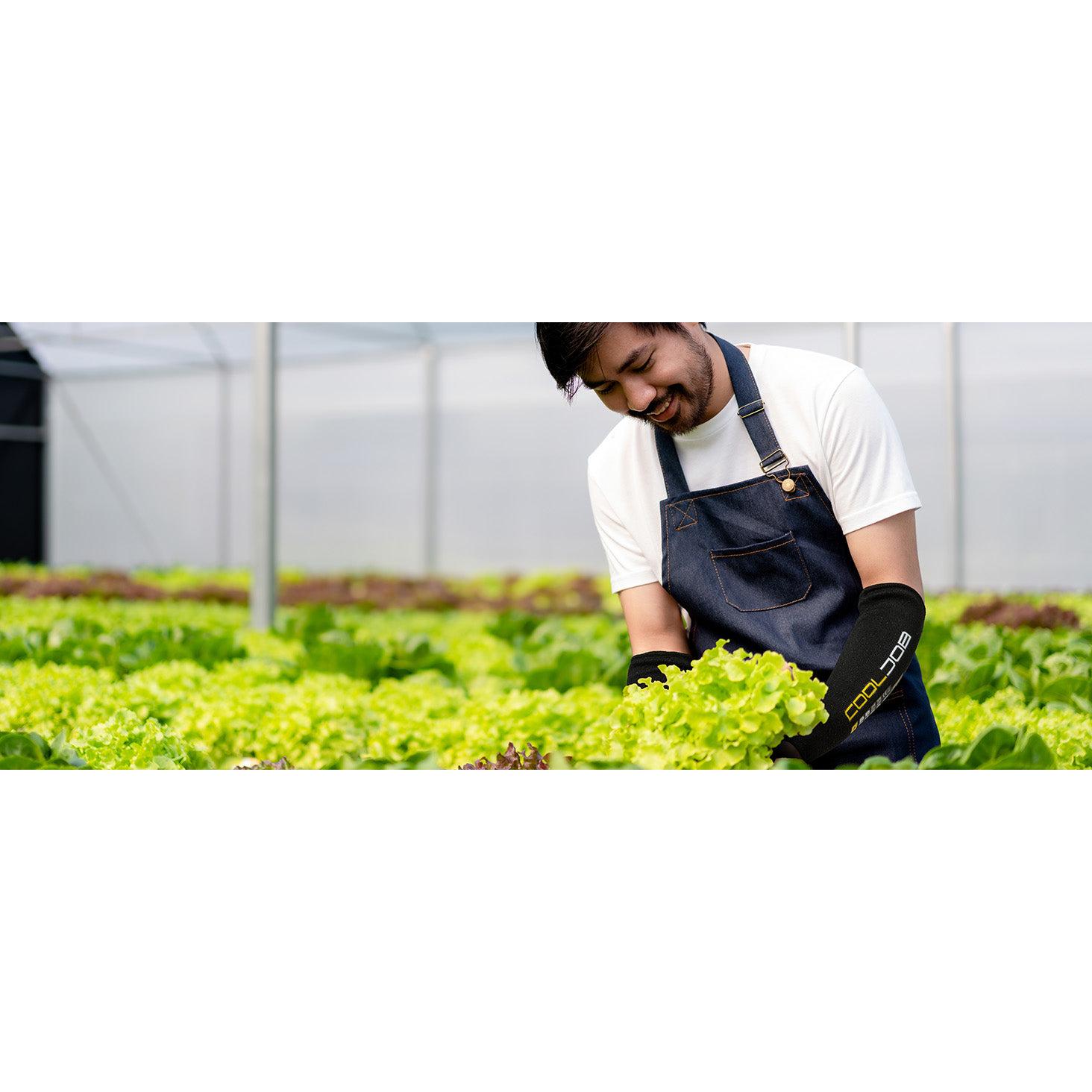 COOLJOB 3 Pairs 14/18in A4 Cut Resistant Sleeves with Thumb Hole, UV Sun Protection Arm Sleeves