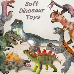 8-Pack Soft Dinosaur Toys Set, Collectible Dino Figurine Decoration for Boys (Dinosaurs & Prehistoric Creatures), Ideal Party & Birthday Presents, Collectibles, Figurine Decoration Dinosaurs & Prehistoric Creatures
