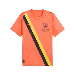 PUMA Mens X Kidsuper Manchester City F.C. Crew Neck Short Sleeve Jersey Replica Casual - Orange