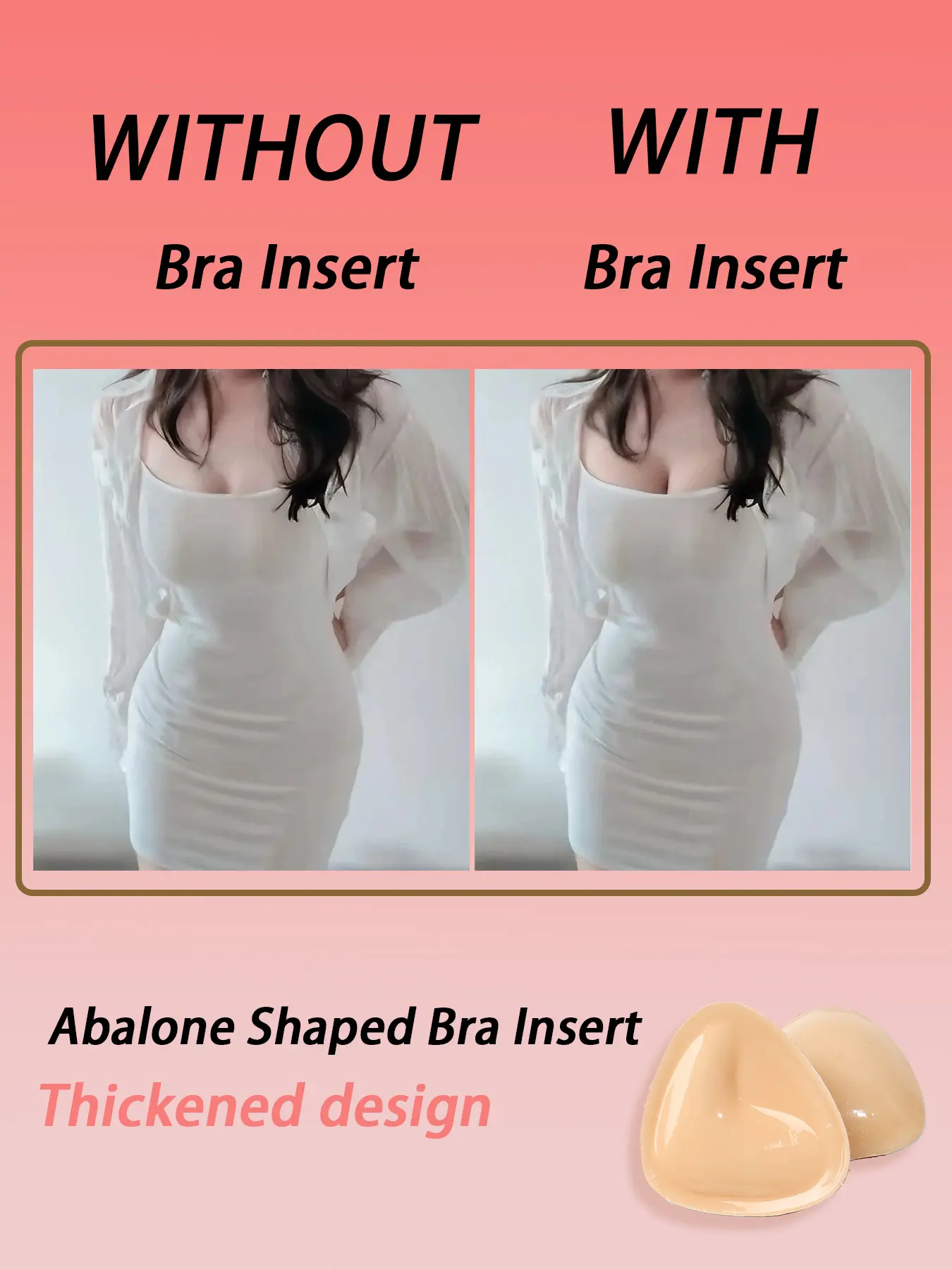 Women's Triangle Bra Pads, Dual-Sided Adhesive Cups, Enhance Support & Shape, Elegant Underwear Accessories for Dresses & Lingerie
