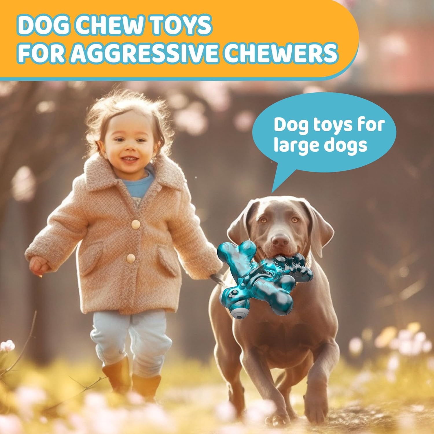 Power Chewer Dog Toy – Tough Nylon Chew Toy for Aggressive Chewers, Helps Stop Destructive Chewing & Keeps Dogs Busy