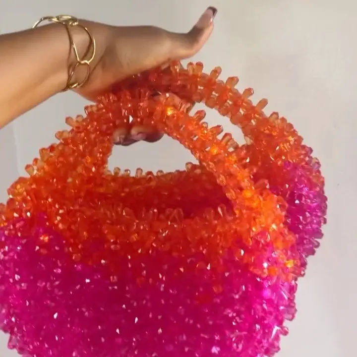 Handmade Beaded Crystal Clutch: Custom Evening Bag, Party Purse