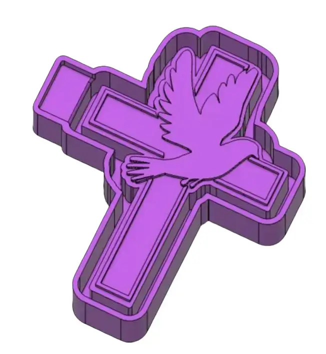 Cross Dove Freshie Mold Versatile Durable Silicone for Resin Casting Soap Making Candle Crafting Clay Work and Baking Ideal for DIY Projects