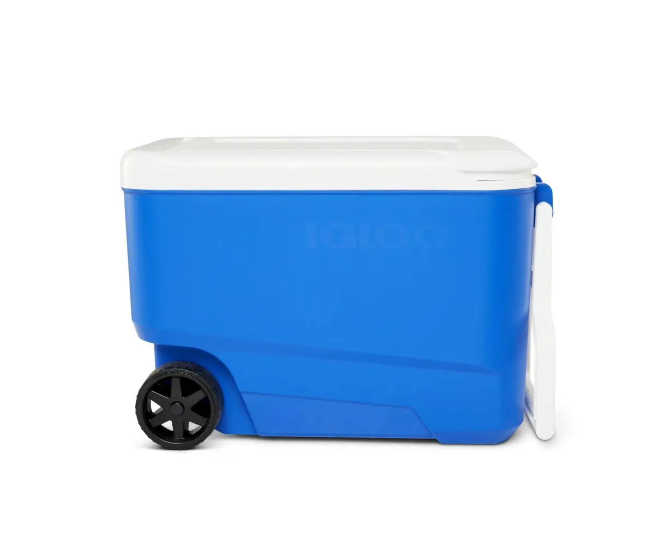 Wheelie Cool 38 QT Hard Sided Cooler with Wheels, Blue