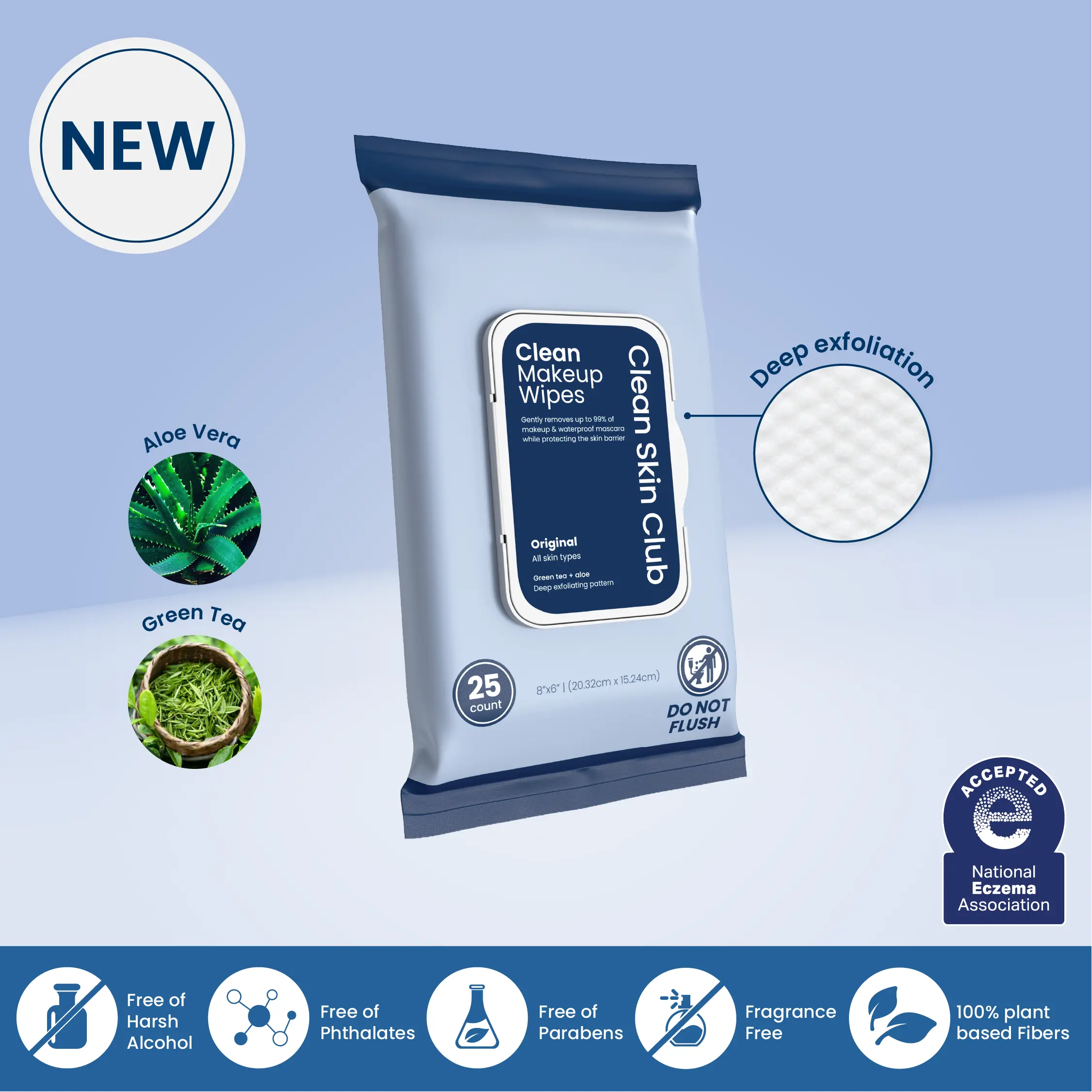 Clean Makeup Wipes Original 25ct: Gentle, Non-Irritating Removal for All Skin Types Clean Makeup Wipes Original 25ct: Gentle, Non-Irritating Removal for All Skin Types