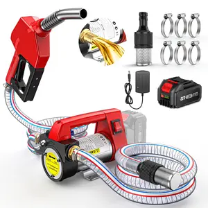[TaskStar] Transfer Pump, Portable Cordless Diesel Transfer Pump Kit, Battery Powered 12GPM（Includes one battery） Fuel Pump Kit w/ 4.0Ah Battery, Nozzle&Hose for Diesel, Kerosene& Biodiesel [SummerVibes ]