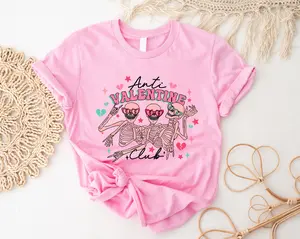 Anti Valentine Club Shirt, Funny Valentine's Day Tee, Single Friend Gift T-shirt, Self Love Club Tee, Retro Valentine Vibes Shirt, Anti-Valentine Club T-shirt