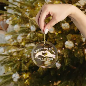 Vienna Eras Tour Concert Keepsake, Austria Concert Memory Ornament Gift For Swifty Christmas, Eras Tour 2024 Xmas Gift Glass Ornament Decoration 1 Pc