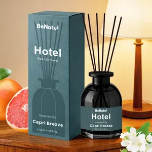 Benatu Inspired By Capri Brezza Hotel Reed Diffuser Oil- 4.5 fl oz - Aromatherapy Essential Oil- Citrus, Grapefruit, Pineapple- Long-Lasting Scent