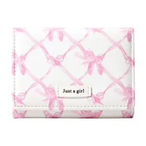 Ballet Slippers & Bow Wallet Mini Ballerina Wallet for Women Girls with 7 Credit Card Slots ID Window