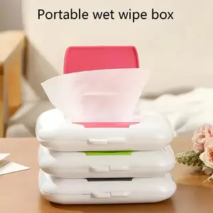 Portable Wet Wipe Box Holder, Travel-Friendly Tissue Storage, Durable PP Material, Odorless Design, Compact & Portable, Stroller Accessory