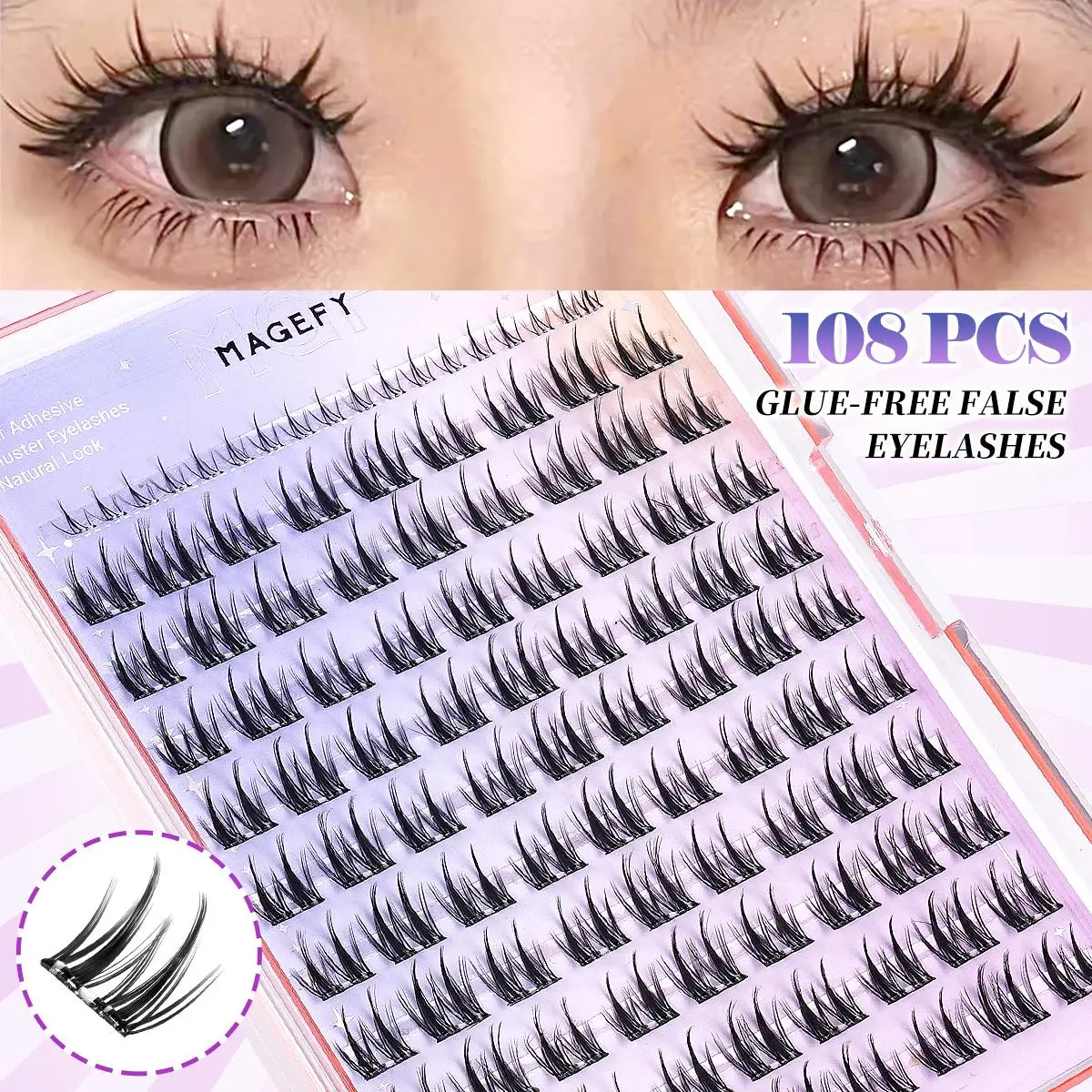Individual False Eyelashes, Mixed Length C/D/J Curl Eyelash Extensions, Self Grafting Curl Eyelashes, DIY Volume Eyelashes, Eye Makeup Enhancement False Eyelashes, Cosmetic, False Eyelash Set, Individual Fake Eyelashes, Curly Lashes