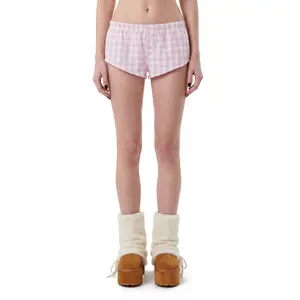 Hailey Pink Plaid Boxer