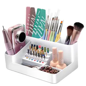 Nail Drill Holder, 28-Hole Nail Drill And Drill Bit ABS Storage Box, Nail Drill Bit Holder, Professional Nail Tools Nail Storage Box Organiser Clear