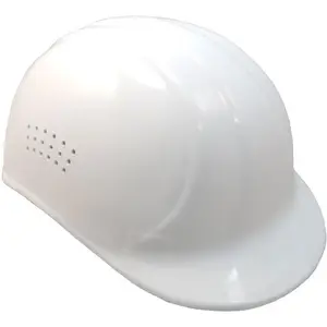 212 MAIN ERB 19111 67 Bump Standard Hard Hat - Adjustable, Polyethylene Shell, White, Side Vents, Size Range, Hot Weather Snowmobiling Work Safety Equipment to Protect Head