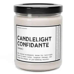 Candlelight Confidante, Funny Bridesmaid Candle, Bridesmaid Proposal Gift, I Do Crew Gifts, Maid Of Honor, Wedding Candles For Bridesmaids Decor