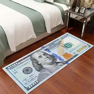 American Dollar Pattern Carpet, 1 Count Non-slip Soft Floor Mat, Decorative Area Rug for Home Living Room Bedroom, Home Decor