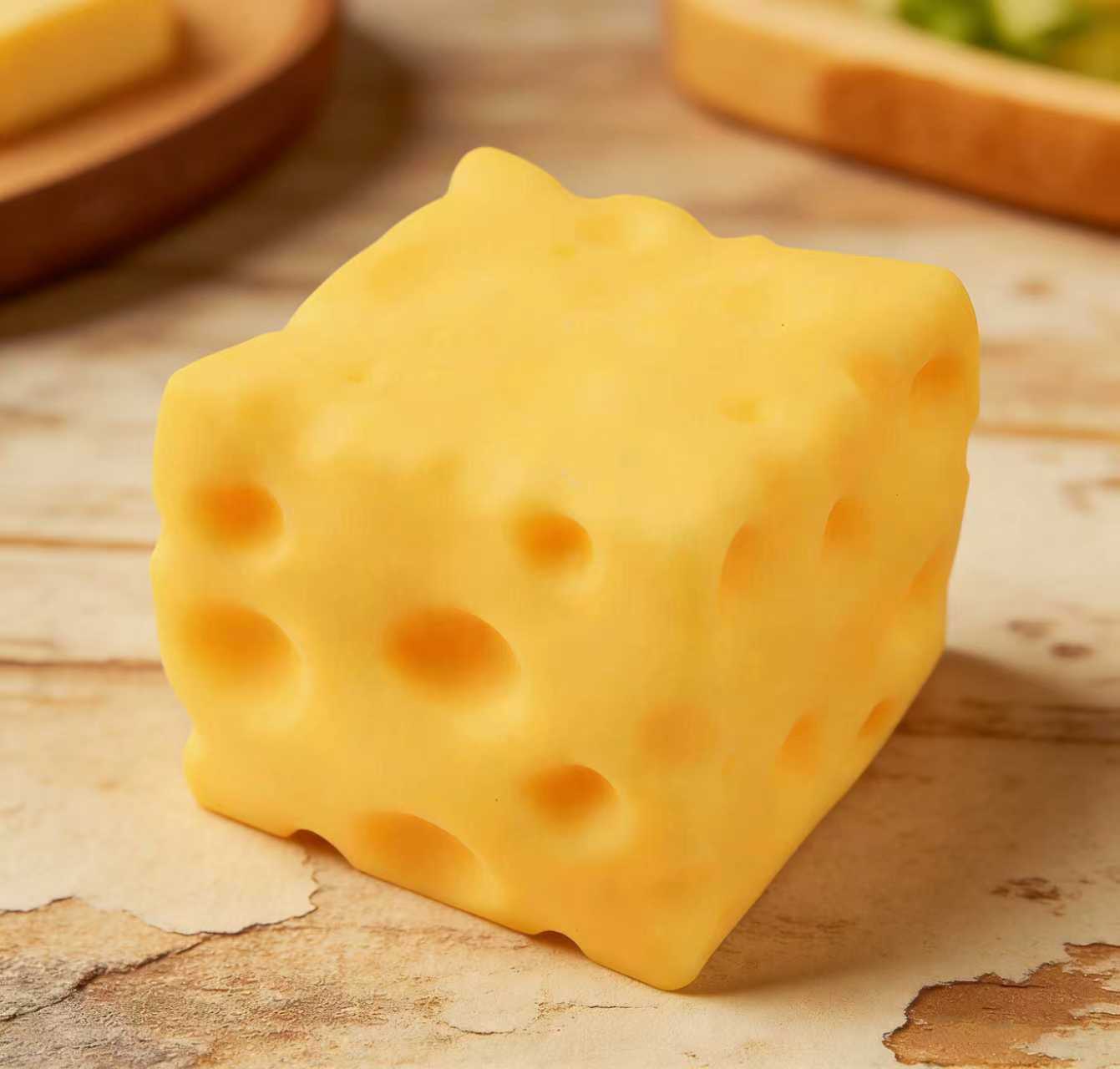 New Square Cheese Fidget Toy, Ultra Soft Slow Rising Sensory Toy, Cute Stress Relief Squishy for Young Adults, Trendy Decompression Gift Idea