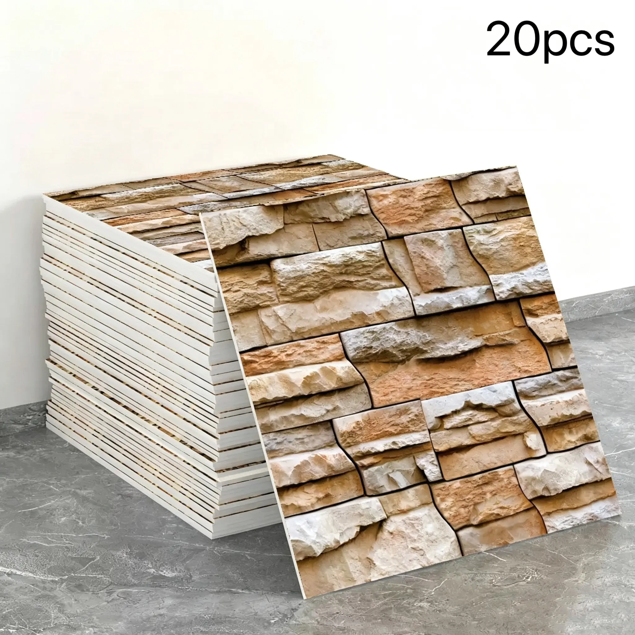 20 Pack Marble Peel and Stick Backsplash Tiles, Waterproof Self-Adhesive PVC Wall Panels 11.8"x11.8", Easy Install Stick on Tiles Kitchen(Not Real Tile) Peel And Stick Panels For Walls