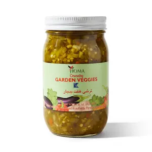 Homa Crunchy Garden Veggies Persian Style Pickled Mix 473 ml 16 oz Jar Authentic Torshi Haft Bijar