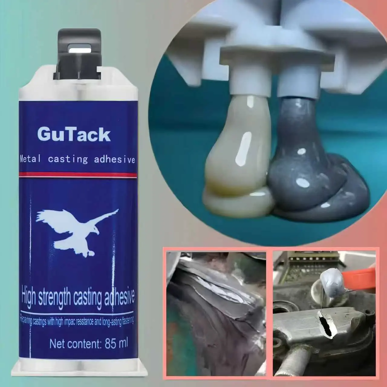 Large Capacity Waterproof Welding Glue, Metal Adhesive, Multi-Surface Repair, Industrial Grade Ab Glue, No Toxic Odor, Tool Set Included
