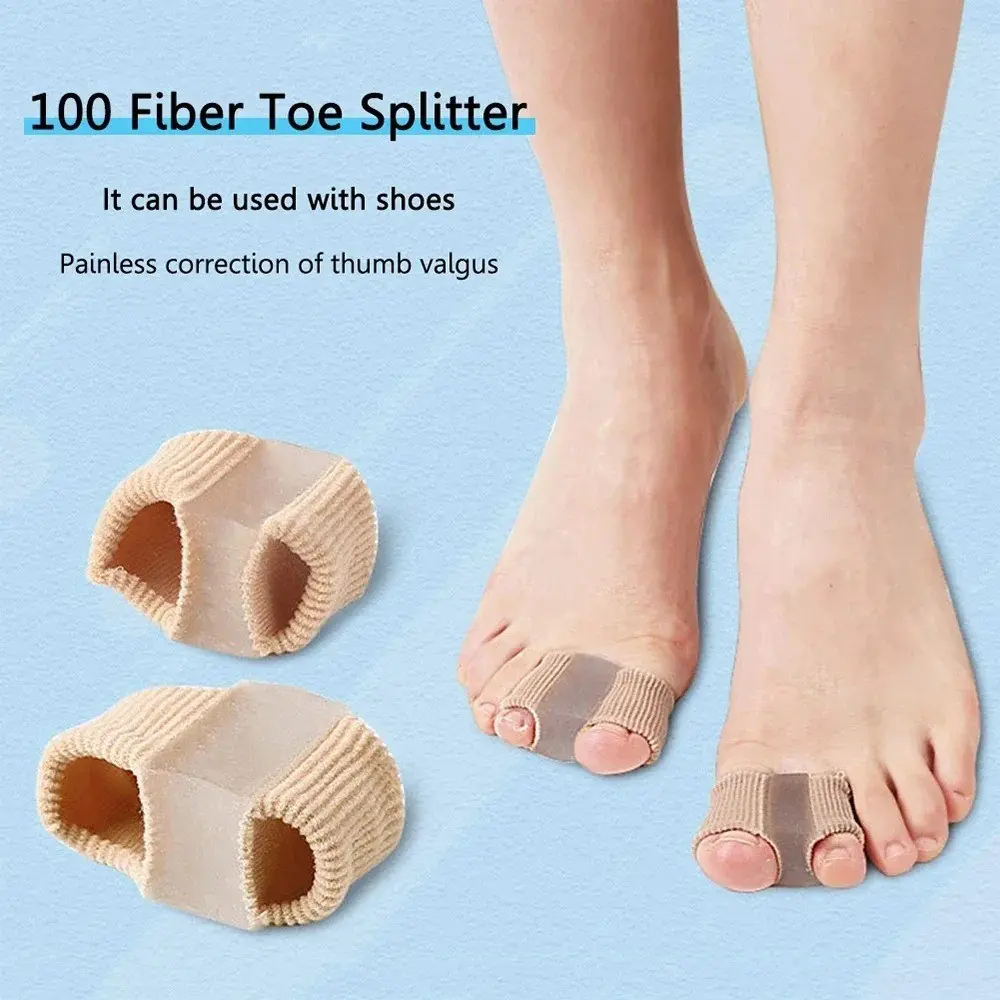 2pcs Easy Dual-Hole Bunion Corrector Silicone Big Toe Separator, Daily Hallux Valgus Correction Orthopedic Foot Care Products Tool
