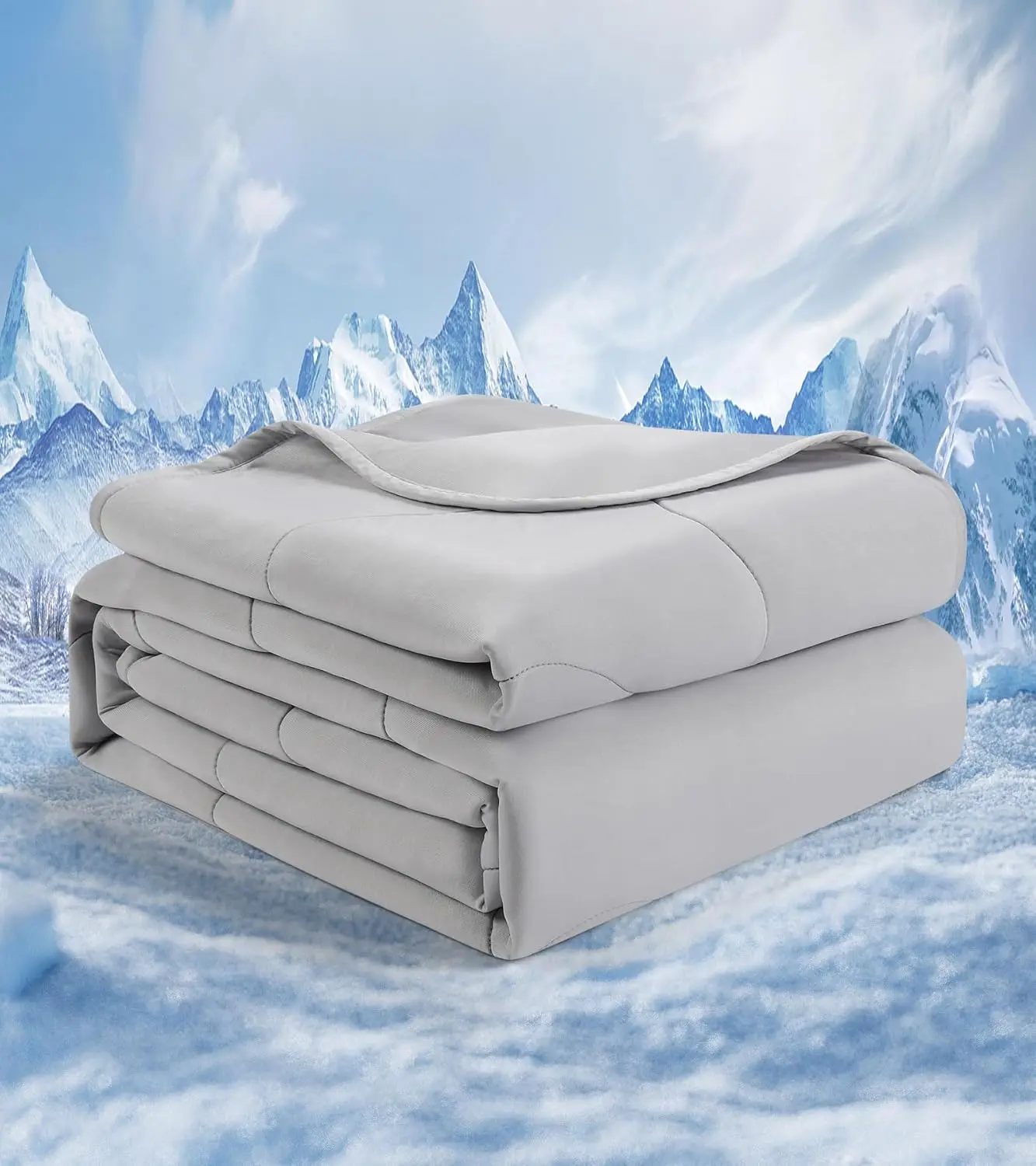 jiaao Cooling Comforter Full Size Soft Breathable Silky Smooth Summer Blanket for Hot Sleepers & Night Sweats, Lightweight Cold Bedding Comforter