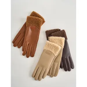 Winter Thermal Gloves for Men & Women, Touchscreen Waterproof Windproof Cycling Gloves, Thick Fleece Lined Outdoor Motorcycle Gloves, Motorcycle Riding Gloves