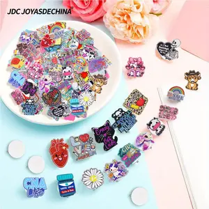 36pcs/72 Pcs Mixed Acrylic Flatback Brooch DIY Set - with Stick-On Backing