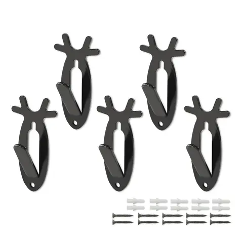 Brand New High Quality Antler Style Hanger Multi-Pack, 3/5/6/10 Pcs European Mount Skull Wall Hooks, Deer Antelope Trophy Display Brackets, Quick Installation Car Exterior Decoration Wall Fasteners Wall Mountable Rustproof