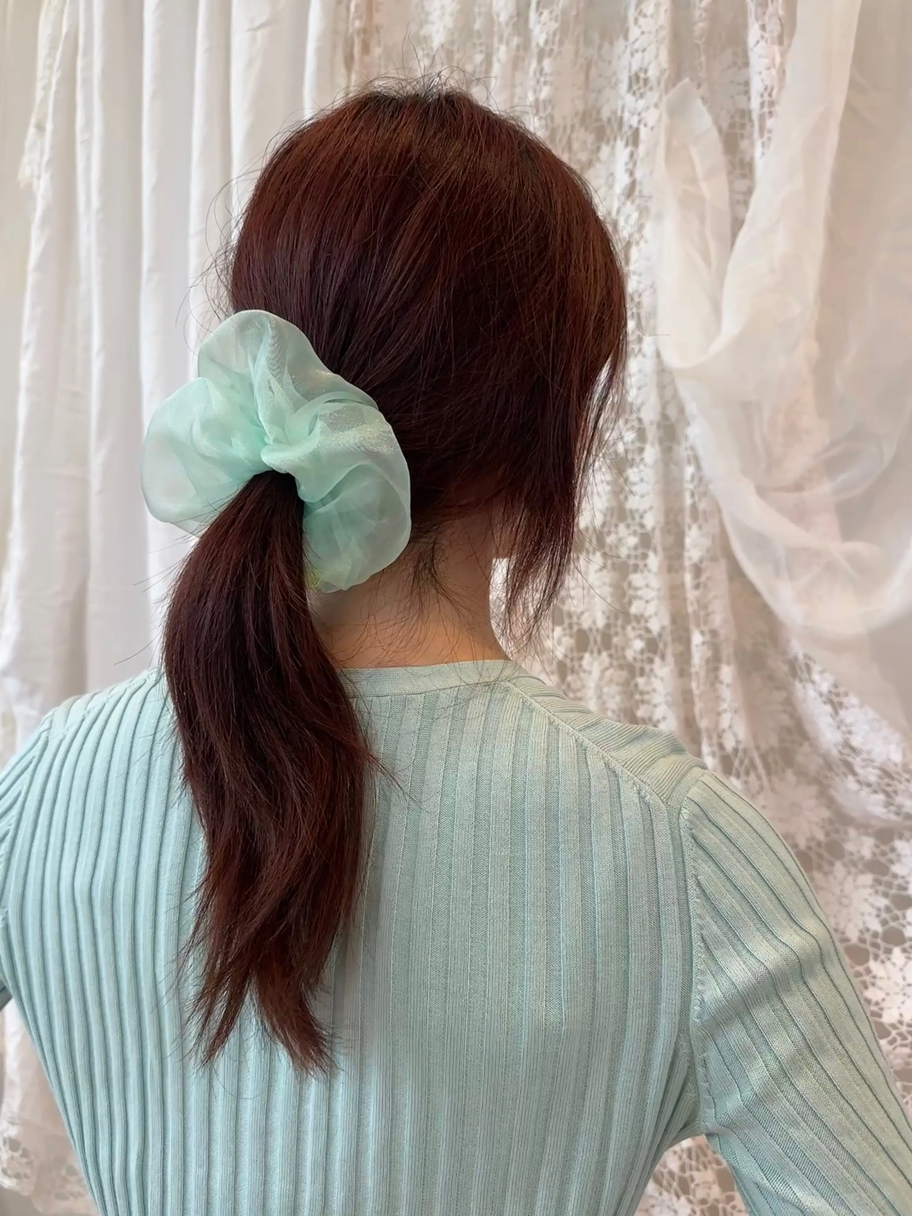 Mini Cloud Scrunchie - Black Hair Accessory for Everyday Use with Unique Design
