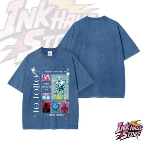 Josuke Higashikata ‘s Stand (Soft & Wet)  *JoJo's Bizarre Adventure Part 8: JoJolion*--Short Sleeve Cotton Unisex Retro wash Tee