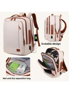 Unisex High-End Backpack with Expandable Design, Large Capacity, Waterproof Durable Material, Fits Laptop, Ideal for Daily Use, Travel, Office