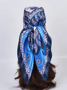 Women's Silk Satin Scarf, Vintage Headscarf, Paisley Print Scarf, Spring Summer New Design, Fashionable Women's Accessory
