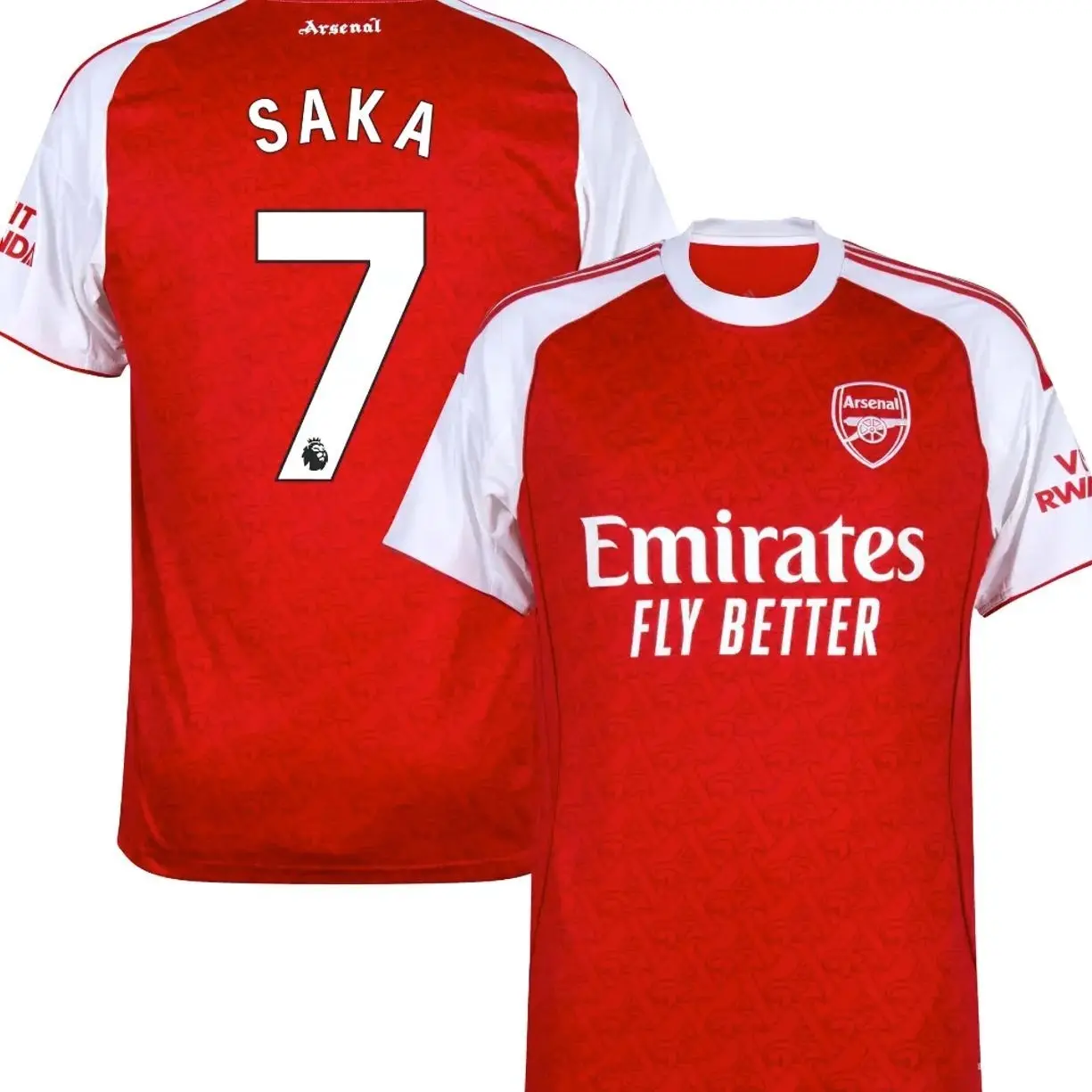 Unisex Soccer Arsenal Team Saka 7 Champions League 2025/26 - 2026/27 Home Stadium Jersey - Red 4N