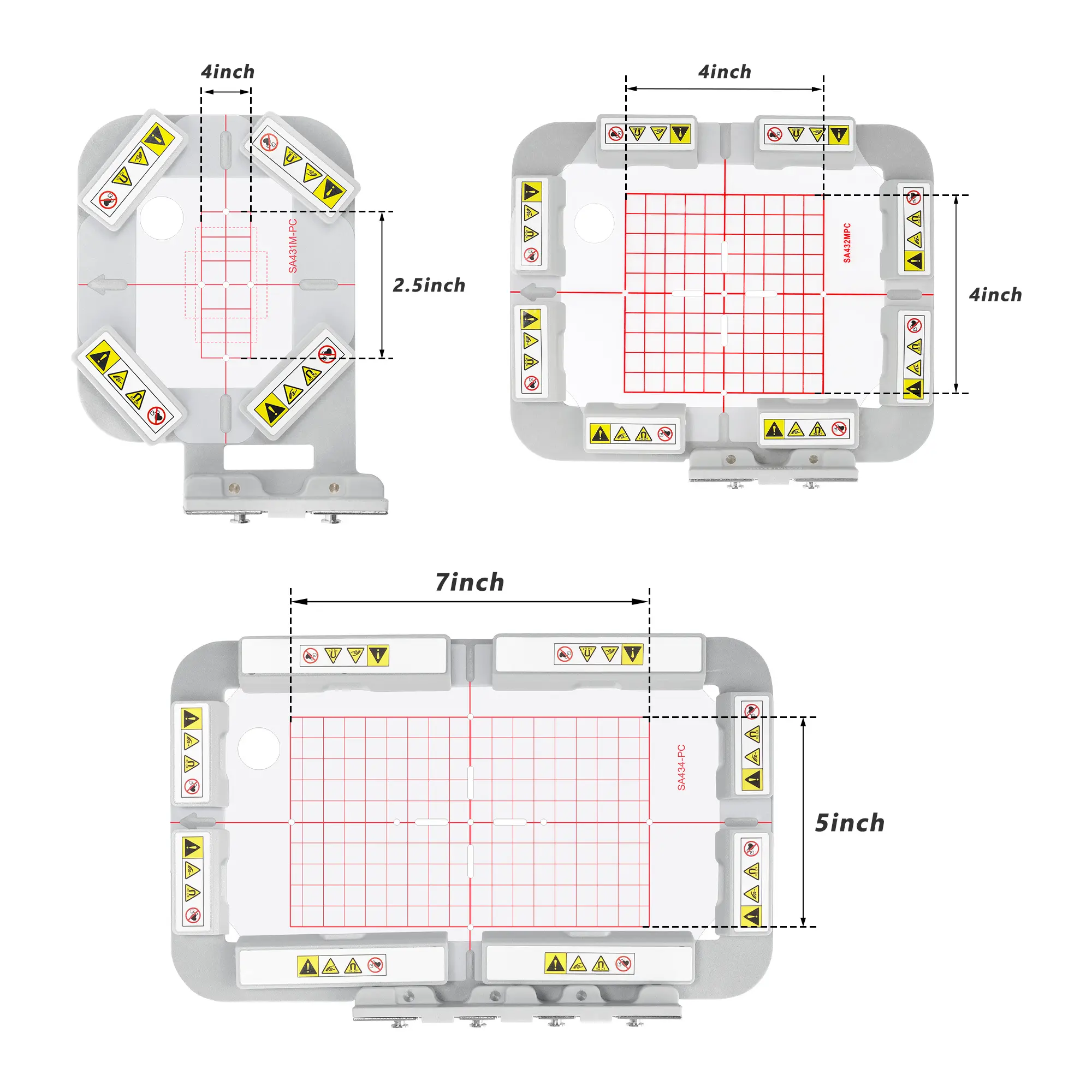 Sew Tech 3IN1-AMK Magnetic embroidery Hoop Set (Bar magnets) for Brother M230E M240ED NV900 SE400 SE425 SE600 SE625 SE700 SE750 PE535 PE525 PE540D PE500 PE550D Innov-is V3SE,Babylock Verve,Sofia 2,Aurora, Metal Magnetic Embroidery Machine Sash Frames